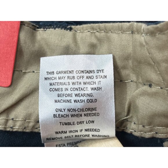 Unionbay Mens 44X32 True Navy Cotton Survivor Cargo Pants Baggy Belt Included - Picture 12 of 15